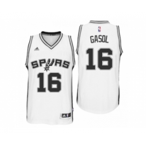 Men San Antonio Spurs #16 Pau Gasol New Swingman Home White Jersey