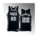 Men' San Antonio Spurs #22 Malaki Branham 2022-23 Black Stitched Jersey