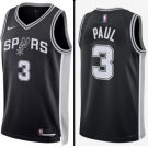 Men' San Antonio Spurs #3 Chris Paul Black Association Edition Stitched Jersey