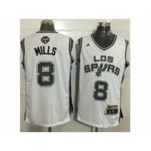 Men San Antonio Spurs #8 Patty Mills White Latin Nights Stitched NBA Jersey