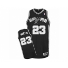 Men's Adidas San Antonio Spurs #23 Kevin Martin Authentic Black Road NBA Jersey