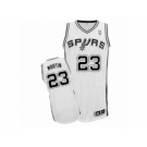 Men's Adidas San Antonio Spurs #23 Kevin Martin Authentic White Home NBA Jersey