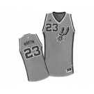 Men's Adidas San Antonio Spurs #23 Kevin Martin Swingman Silver Grey Alternate NBA Jersey