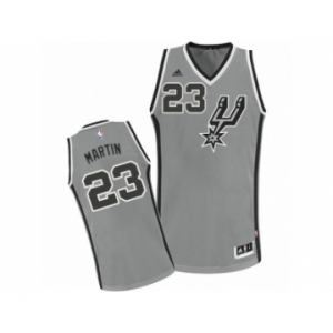 Men's Adidas San Antonio Spurs #23 Kevin Martin Swingman Silver Grey Alternate NBA Jersey