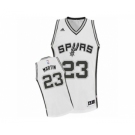 Men's Adidas San Antonio Spurs #23 Kevin Martin Swingman White Home NBA Jersey