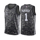 Men's Nike San Antonio Spurs #1 Lonnie Walker Swingman Camo NBA Jersey - City Edition