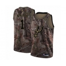 Men's Nike San Antonio Spurs #1 Lonnie Walker Swingman Camo Realtree Collection NBA Jersey