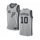 Men's Nike San Antonio Spurs #10 DeMar DeRozan Swingman Silver NBA Jersey Statement Edition