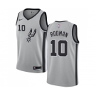 Men's Nike San Antonio Spurs #10 Dennis Rodman Swingman Silver Alternate NBA Jersey Statement Edition