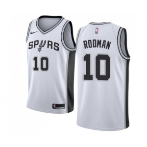 Men's Nike San Antonio Spurs #10 Dennis Rodman Swingman White Home NBA Jersey - Association Edition