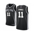 Men's Nike San Antonio Spurs #11 Bryn Forbes Swingman Black NBA Jersey - Icon Edition