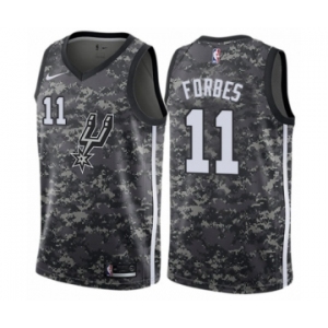 Men's Nike San Antonio Spurs #11 Bryn Forbes Swingman Camo NBA Jersey - City Edition