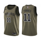 Men's Nike San Antonio Spurs #11 Bryn Forbes Swingman Green Salute to Service NBA Jersey