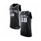 Men's Nike San Antonio Spurs #18 Marco Belinelli Authentic Black NBA Jersey - Icon Edition