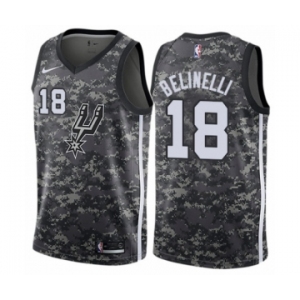 Men's Nike San Antonio Spurs #18 Marco Belinelli Swingman Camo NBA Jersey - City Edition
