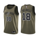 Men's Nike San Antonio Spurs #18 Marco Belinelli Swingman Green Salute to Service NBA Jersey