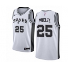 Men's Nike San Antonio Spurs #25 Jakob Poeltl Authentic White NBA Jersey - Association Edition