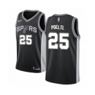 Men's Nike San Antonio Spurs #25 Jakob Poeltl Swingman Black NBA Jersey - Icon Edition