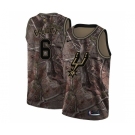 Men's Nike San Antonio Spurs #6 Sean Elliott Swingman Camo Realtree Collection NBA Jersey