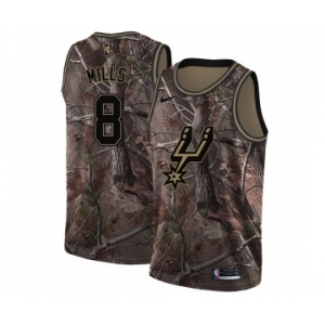 Men's Nike San Antonio Spurs #8 Patty Mills Swingman Camo Realtree Collection NBA Jersey