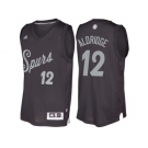 Men's San Antonio Spurs #12 LaMarcus Aldridge Black 2016 Christmas Day NBA Swingman Jersey