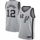 Men's San Antonio Spurs #12 LaMarcus Aldridge Jordan Brand Silver 2020-21 Swingman Jersey