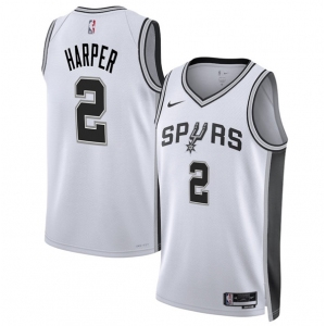 Men's San Antonio Spurs #2 Dylan Harper White 2025 Draft Association Edition Stitched Basketball Jersey