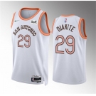 Men's San Antonio Spurs #29 Mamadi Diakite White 2023-24 City EditionStitched Basketball Jersey