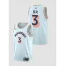 Men's San Antonio Spurs #3 Chris Paul Light Blue 2024-25 City Edition Stitched Basketball Jersey
