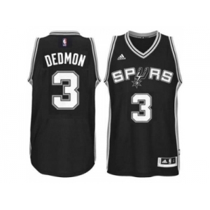 Men's San Antonio Spurs #3 Dewayne Dedmon adidas Black Player Swingma Jersey