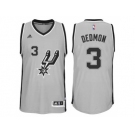 Men's San Antonio Spurs #3 Dewayne Dedmon adidas Gray Player Swingma Jersey