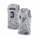 Men's San Antonio Spurs #3 Keldon Johnson White Swingman Jersey - Earned Edition