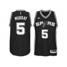 Men's San Antonio Spurs #5 Dejounte Murray adidas Black Player Swingman Jersey