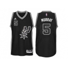 Men's San Antonio Spurs #5 Dejounte Murray adidas Black Signature Spur Swingman Jersey