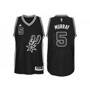Men's San Antonio Spurs #5 Dejounte Murray adidas Black Signature Spur Swingman Jersey