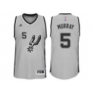 Men's San Antonio Spurs #5 Dejounte Murray adidas Gray Player Swingman Jersey