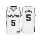 Men's San Antonio Spurs #5 Dejounte Murray adidas White Player Swingman Jersey