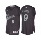 Men's San Antonio Spurs #9 Tony Parker Black 2016 Christmas Day NBA Swingman Jersey