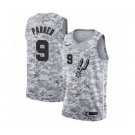 Men's San Antonio Spurs #9 Tony Parker White Swingman Jersey - Earned Edition