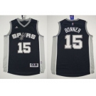 NBA Revolution 30 San Antonio Spurs #15 Matt Bonner Black Stitched Jerseys