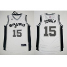 NBA Revolution 30 San Antonio Spurs #15 Matt Bonner White Stitched Jerseys