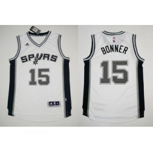 NBA Revolution 30 San Antonio Spurs #15 Matt Bonner White Stitched Jerseys