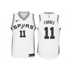Nike NBA San Antonio Spurs #11 Bryn Forbes Jersey 2017-18 New Season White Jersey