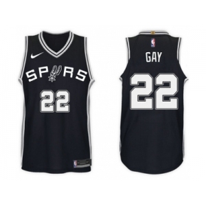 Nike NBA San Antonio Spurs #22 Rudy Gay Jersey 2017-18 New Season Black Jersey