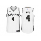 Nike NBA San Antonio Spurs #4 Derrick White Jersey 2017-18 New Season White Jersey