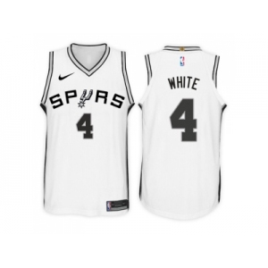 Nike NBA San Antonio Spurs #4 Derrick White Jersey 2017-18 New Season White Jersey