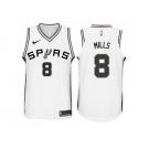 Nike NBA San Antonio Spurs #8 Patty Mills Jersey 2017-18 New Season White Jersey