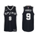 Nike NBA San Antonio Spurs #9 Tony Parker Jersey 2017-18 New Season Black Jersey