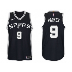 Nike NBA San Antonio Spurs #9 Tony Parker Jersey 2017-18 New Season Black Jersey
