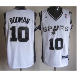 nba san antonio spurs #10 rodman white[revolution 30 swingman]
